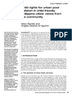 Child Rights For Urban Poor Children in Child Friendly Philippine Cities: Views From The Community