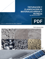 Trituración y clasificación de materiales áridos y petreos
