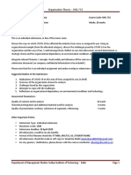 Organization Theory - MSL 733: Shuchi@dms - Iitd.ac - in