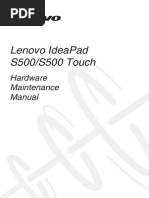 Lenovo Ideapad S500/S500 Touch: Hardware Maintenance Manual