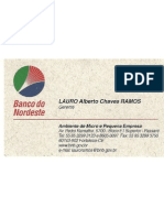 Cartão BNB Lauro Franquia