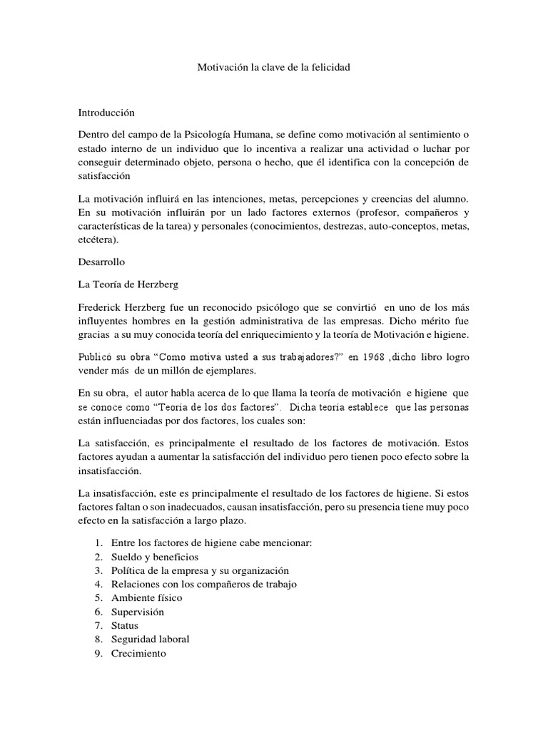 Ensayo Motivacion | PDF | Motivación | Motivacional