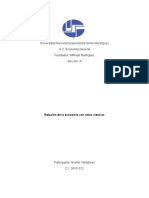 Relación de La Economía Con Otras Ciencías