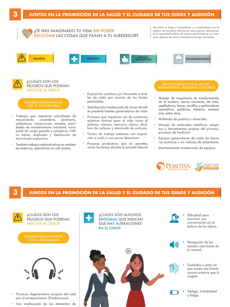 Ficha Cuidado Oidos Pdf Ruido Salud Y Bienestar