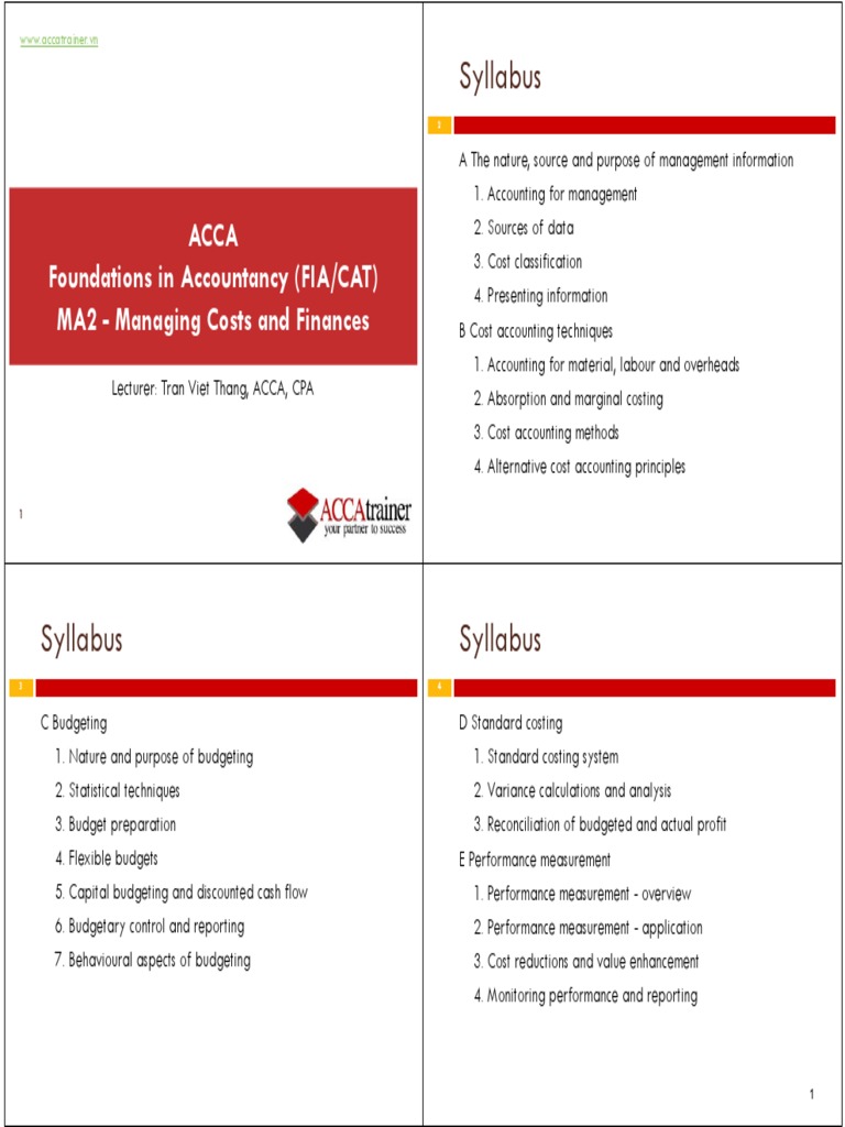 Ma2 Managing Costs And Finances Lecturer Pdf Computer Data Storage Optical Character Recognition