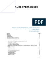 Manual de Operaciones de Ptar