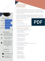 Blue and Brick Red Geometric Modern Resume PDF