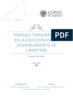 CARCELÉN - Trabajos Topográficos en La Ejecución de Un Desdoblamiento de Carretera PDF