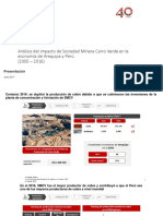 Impacto económico de SMCV Arequipa Perú 2005-2016