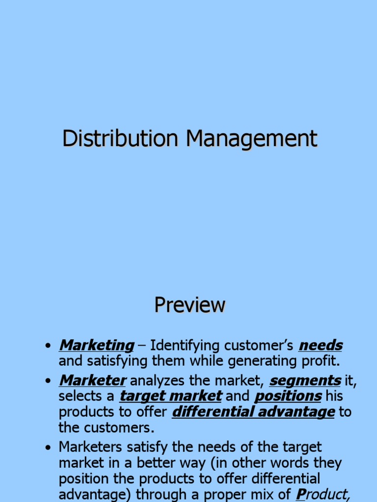 Effective Distribution Management Strategies | PDF | Retail | Logistics