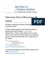 Python Basic (Part - I) (150 Exercises With Solution)