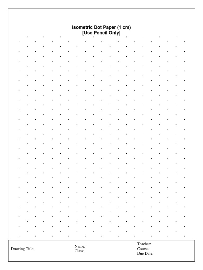 Main - Black 1 CM Isometric Dot Paper Template PDF