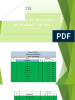 EVALUACION   HISTORIA  CLINICA  MES HGASM