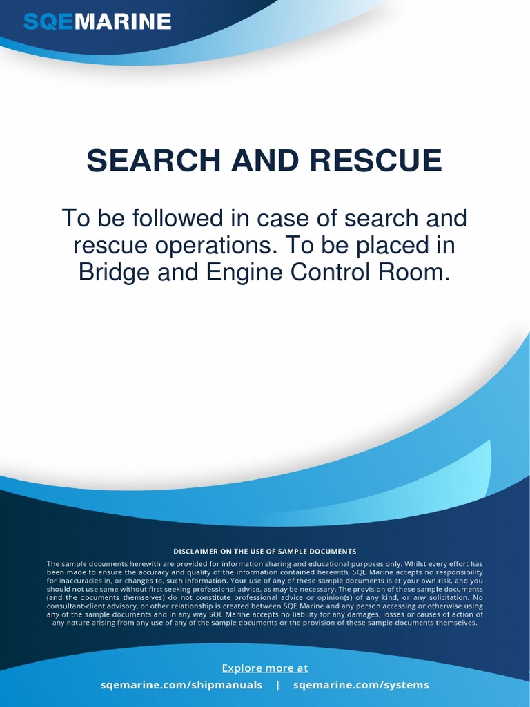Search and Rescue Operations Checklist | PDF | Search And Rescue | Ships