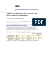 Natural Gas Dehydration using Desiccant and Sizing (Bonus Free Spreadsheet)