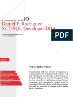 Portfolio: Daniel F. Rodríguez Sr. T-SQL Developer/DBA