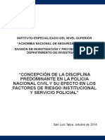 Estudio Sobre La Disciplina Policial en El Salvador PDF