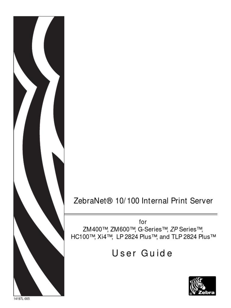 10100 Internal Print Server 14197L005 PDF Port