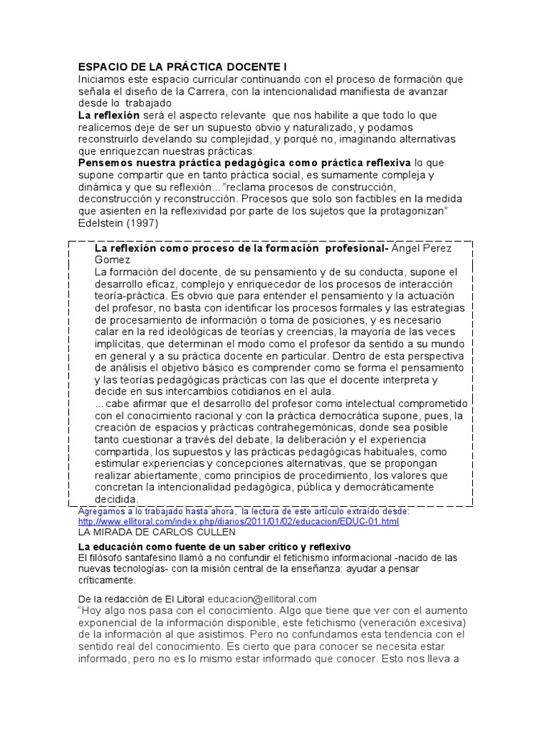 La Reflexion | PDF | Experiencia | Maestros