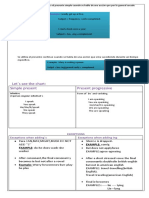 Se Utiliza El: Let S See The Chart: Simple Present Present Progressive