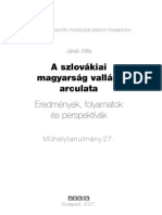 A Szlovákiai Magyarság Vallási Arculata - Eredmények, Folyamatok És Perspektívák