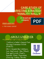 Case Study of Marketing Strategy "Kwality Wall'S": (A Brand Under The Parent Company "UNILEVER")