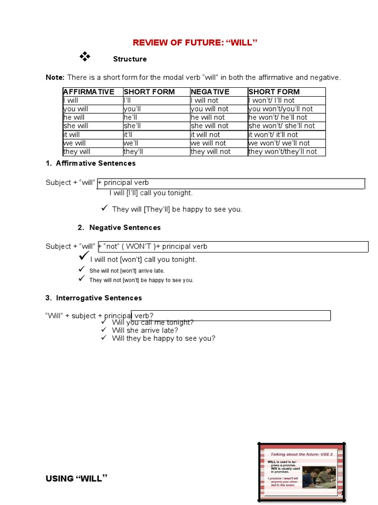 Future Tenses: 