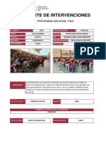 Reporte de Intervenciones: Programa Nacional Pais