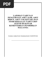 (Draft Kosong) Format Laporan Tahunan Pengurusan Aset Tahun 2019 V2