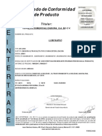 NOM-003-SCFI-2012 Conformidad PDF