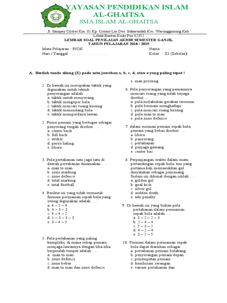 Modul Penjas Kelas 11