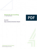 Financial Accounting 2012 Exam Paper