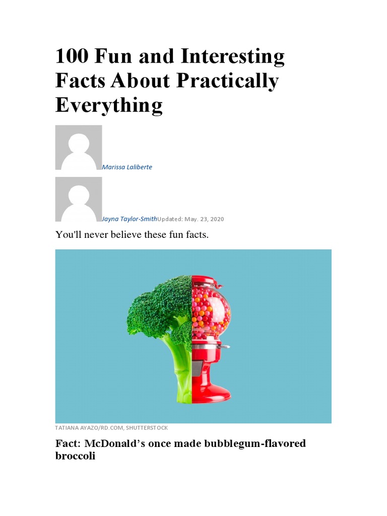 125 INTERESTING FACTS ABOUT PRACTICALLY EVERYTHING visual data 2