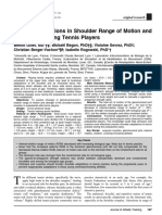 Adaptive Alterations in Shoulder Range of Motion and strenght