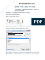 Insertar funciones Excel con asistente