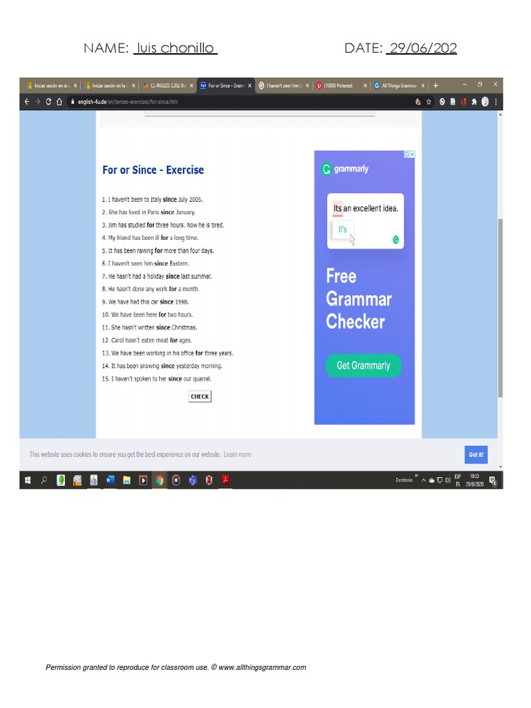 Screenshot - Extra Exercise | PDF