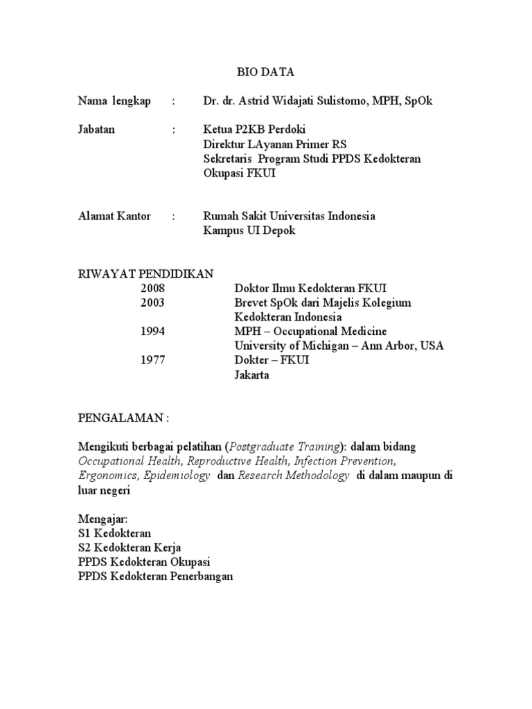 Biodata As Pdf