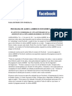 AMBER Alert Press Release (Spanish)
