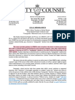 LC Memo - Teachers May Disclose Transgender Status or Access Under FERPA - 7022019