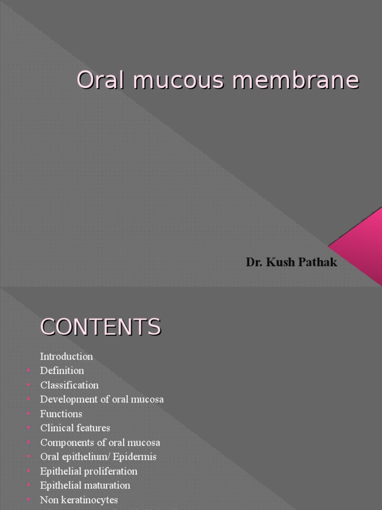 Oral Mucous Membrane PDF Epithelium Tongue