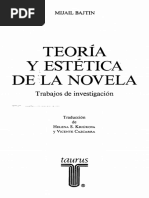 Bajtin Mijail Teoria y Estetica de La Novela