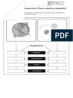 Ficha Comparación de Movimientos de La Tierra, Rotación y Traslación