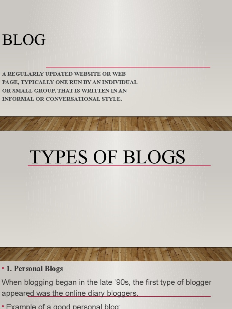 Types and Importance of Blogging | PDF | Blog | Cyberspace
