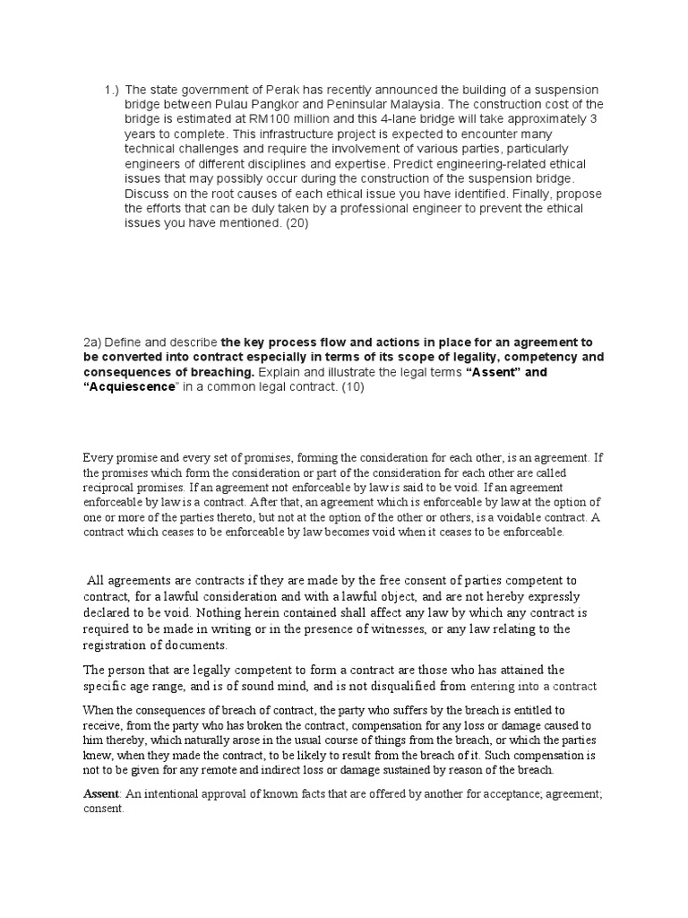 "Assent" and "Acquiescence Entering Into A Contract PDF