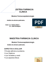 Maestria Farmacia Clinica: Modulo Farmacoepidemiología