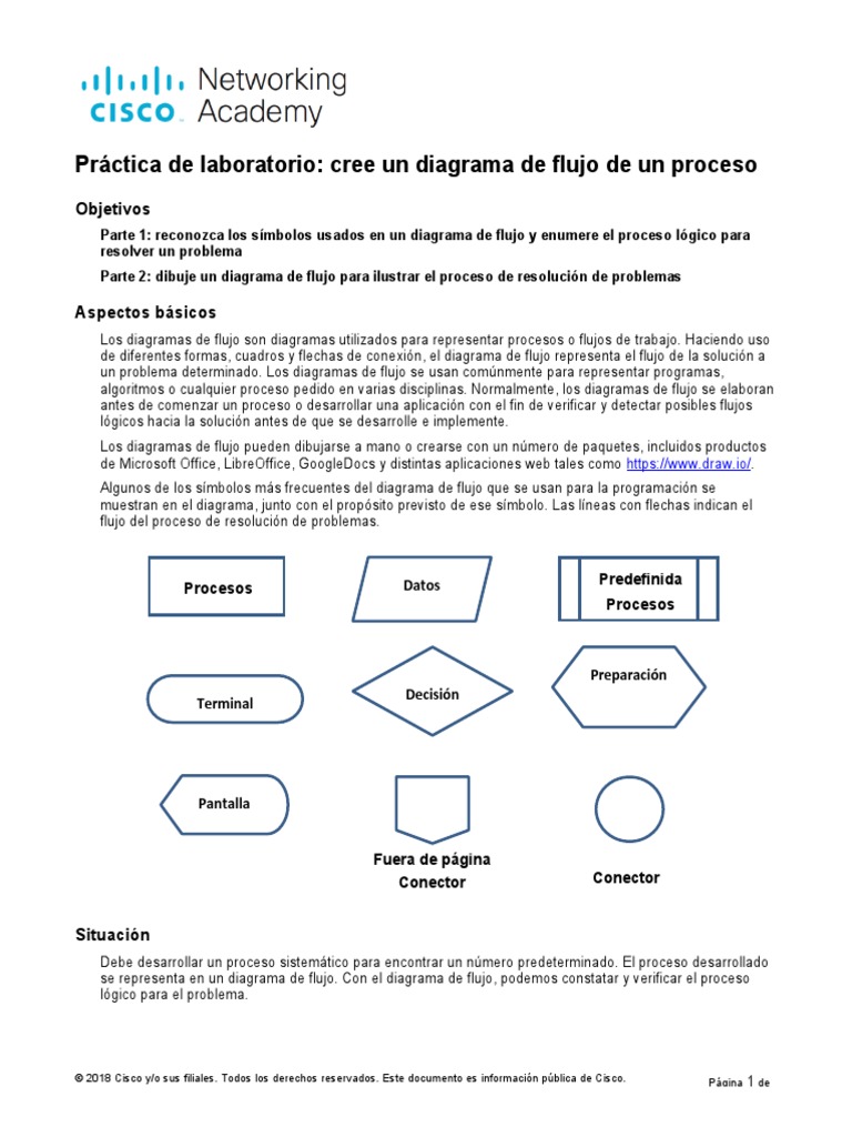 2.1.1.8 Lab - Creating A Process Flowchart | PDF | Algoritmos | Informática