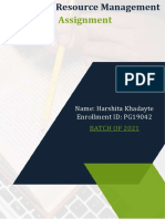Assignment: Name: Harshita Khadayte Enrollment ID: PG19042