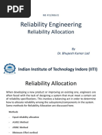 Reliability Allocation PDF