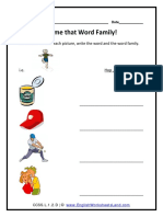 Name That Word Family!: Directions: Next To Each Picture, Write The Word and The Word Family