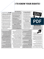 Cut & Fold To Know Your Rights!: Additional Resources Key Do and Don'T of Demonstrating